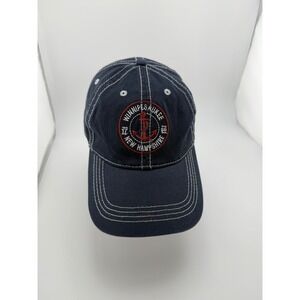 Prairie Mountain Lake Winnipesaukee New Hampshire Anchor Navy Blue Baseball Hat